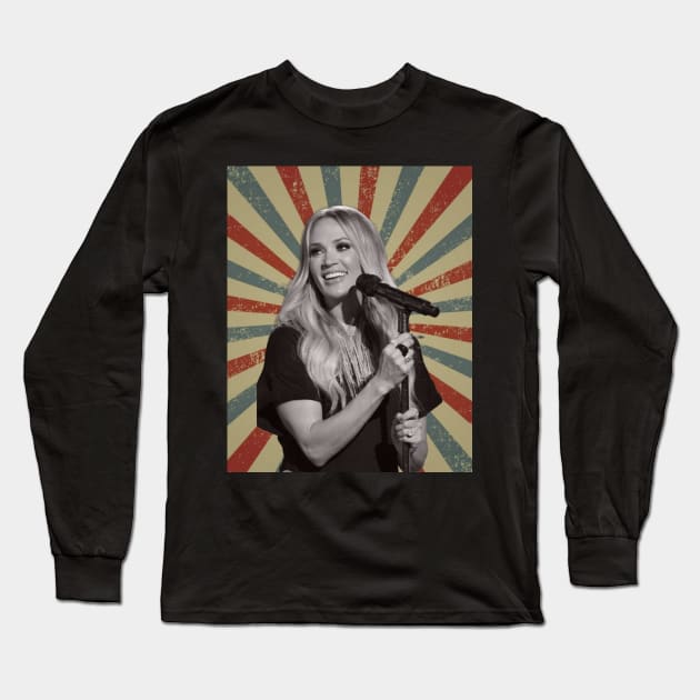 Carrie Underwood Long Sleeve T-Shirt by LivingCapital 